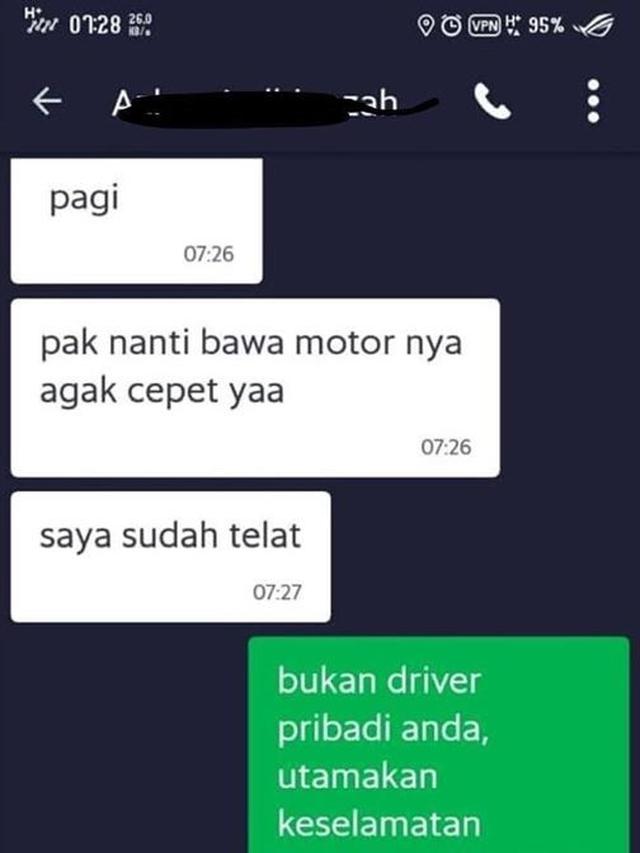 8 Chat Kocak Cara Driver Ojekol Batalkan Pesanan