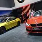 BMW Indonesia meluncurkan M4 Coupe dan M3 di hari kedua GIIAS 2017.(Rio/Liputan6.com)