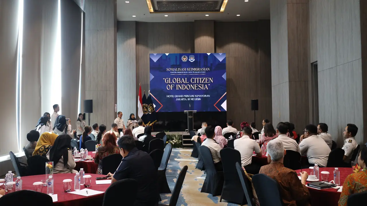 Kantor Imigrasi Kelas I Non TPI Jakarta Pusat menggelar sosialisasi kebijakan Global Citizen of Indonesia (GCI) di Hotel Grand Mercure Kemayoran, Jakarta. (Istimewa)
