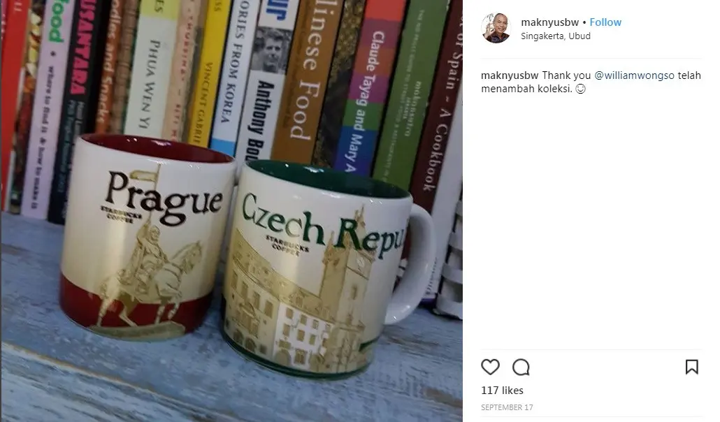 Bondan Winarno koleksi mug (Foto: Instagram)