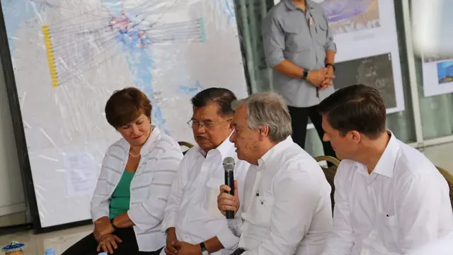 Wapres Jusuf Kalla bersama Sekjen PBB António Guterres  kunjungi Palu (Dok. BNPB)