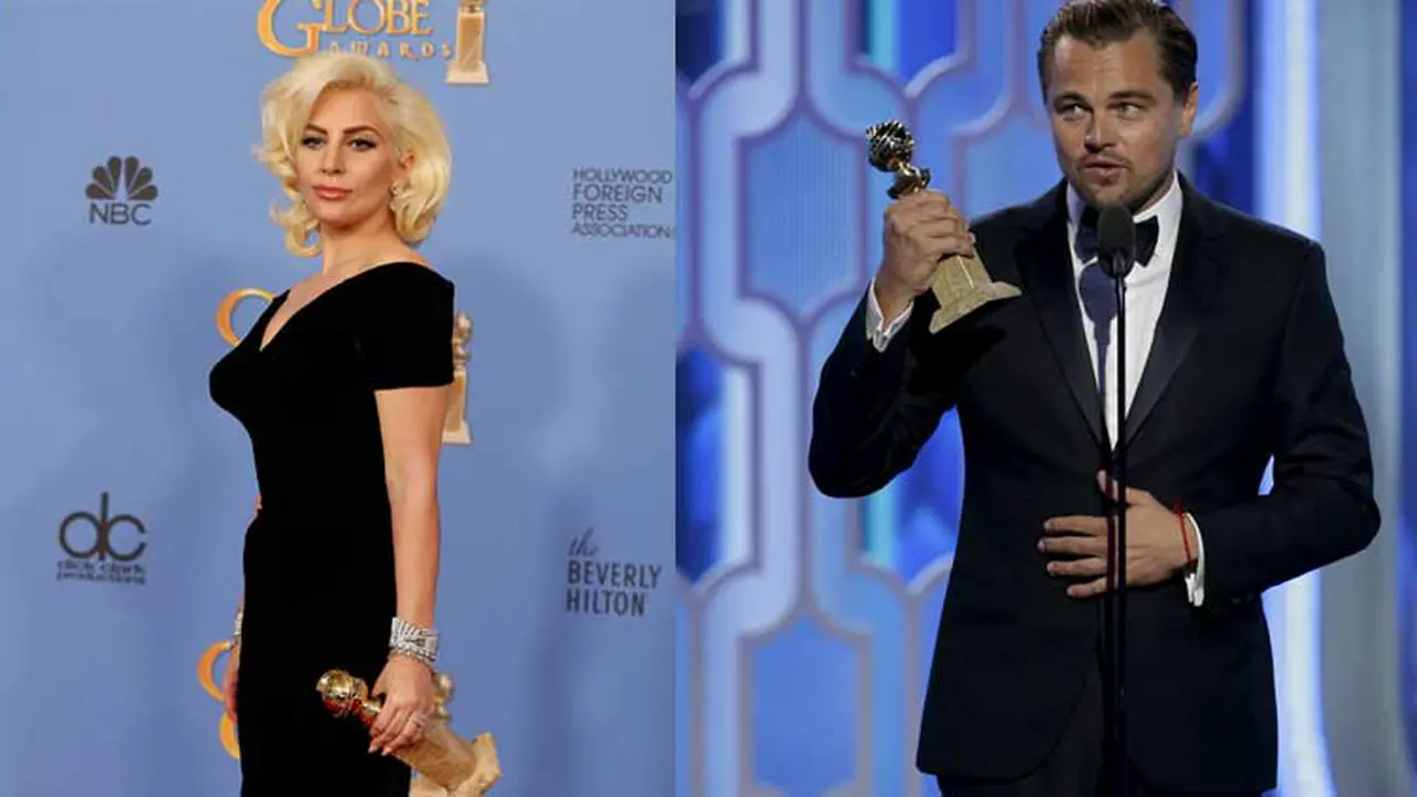 [Bintang] Leonardo DiCaprio & Lady Gaga - Golden Globes 2016