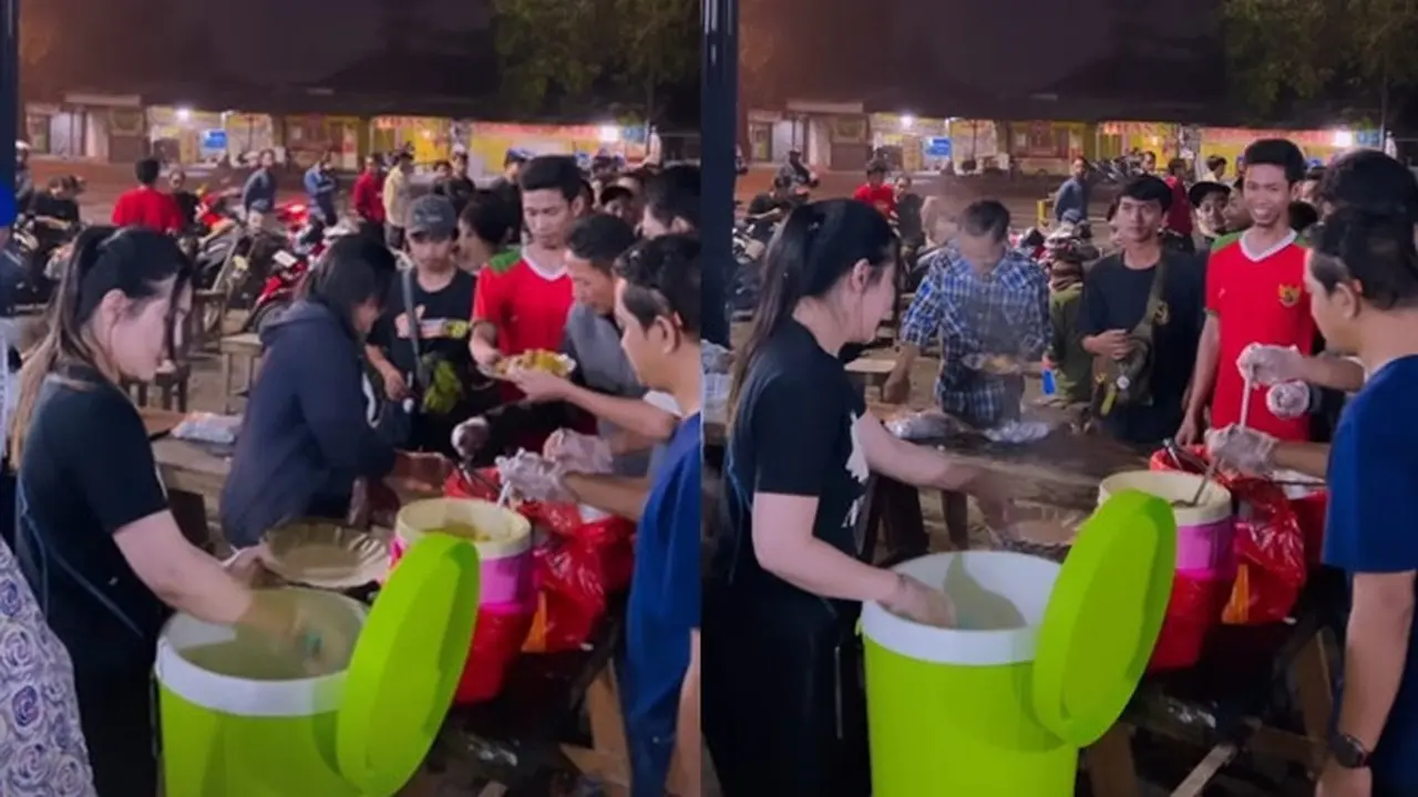 6 Momen Via Vallen Turun Langsung ke Jalan Beri Sahur Gratis Untuk Masyarakat Sidoarjo