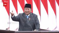 Presiden Prabowo Subianto dalam pidato perdana pada Rapat Paripurna DPR ke-19 Masa Persidangan V Tahun Sidang 2025-2026 di Gedung Nusantara MPR/DPR/DPD, Jakarta, Rabu (20/5/2026). (Tangkapan Layar YouTube Sekretariat Presiden)