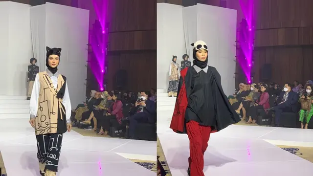 Karya Desainer Hanny Hananto saat opening Jakarta Fashion Trend 2023