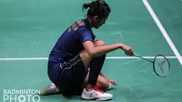 Putri Kusuma Wardani nyaris membuat debut manis pada laga terakhir Grup C Piala Sudirman 2021 melawan Denmark pada hari Rabu (29/09/2021). (BWF Badminton Photo)