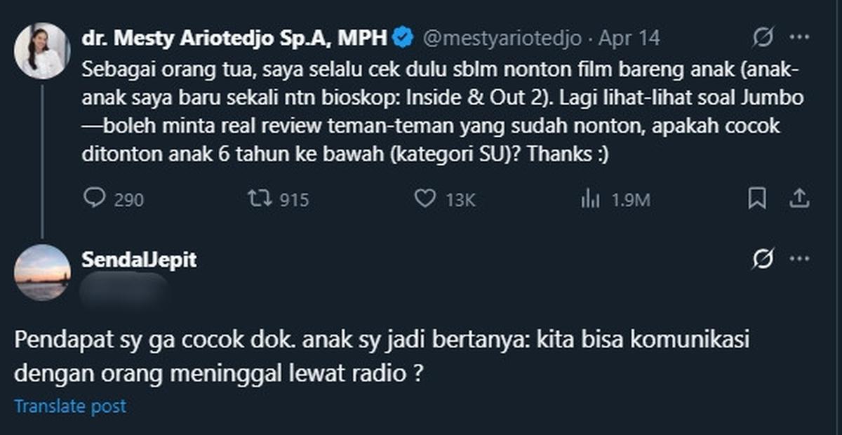 Ada Netizen Bilang 'JUMBO' Tidak Cocok untuk Anak, Ahli Bilang Justru Bisa Melatih Rasa Ingin Tahu