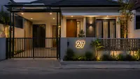 6 Model Nomor Rumah Berlampu LED, Estetik dan Mudah Terlihat Saat Malam Hari