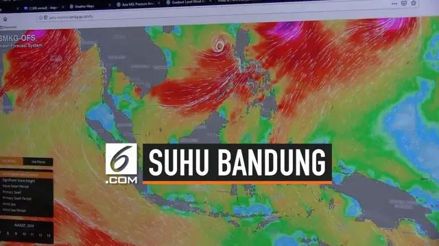 Suhu Kota Bandung semakin dingin di malam hari, suhu mencapai 16 derajat celcius di malam hari. Sementara di siang hari suhu mencapai 31 derajat celcius. BMKG menyebut dinginnya suhu Kota Bandung adalah akibat hembusan angin dari Australia.