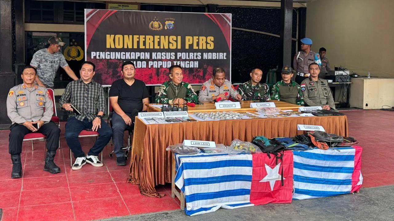 Kontak Tembak di Nabarua Papua, TNI-Polri Kuasai Markas KKB dan Amankan Ratusan Peluru