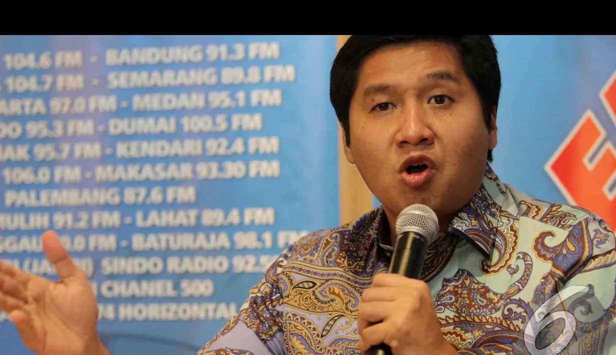 Ketua DPP PDIP Maruarar Sirait menilai pertarungan pilpres kali ini berlangsung sangat sengit bahkan sampai detik terakhir, Jakarta, Sabtu (23/8/2014) (Liputan6.com/Andrian M Tunay)