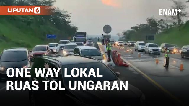 TERJADI KEMACETAN PANJANG, POLISI TERAPKAN ONE WAY LOKAL RUAS TOL UNGARAN