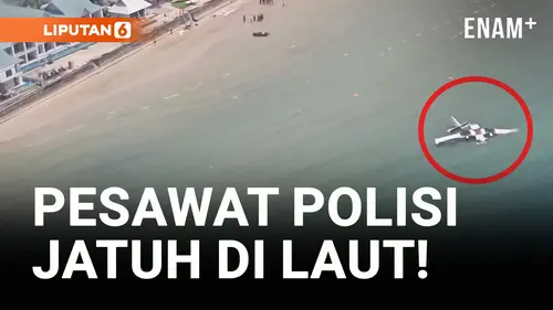 VIDEO: Pesawat Polisi Thailand Jatuh di Laut, 5 Orang Tewas