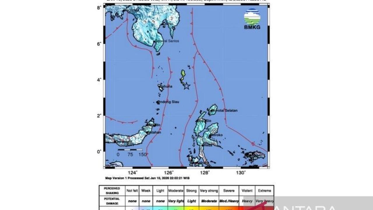 Gempa Magnitudo 7,1 Guncang Melonguane Sulawesi Utara, BMKG Pastikan Tak Berpotensi Tsunami