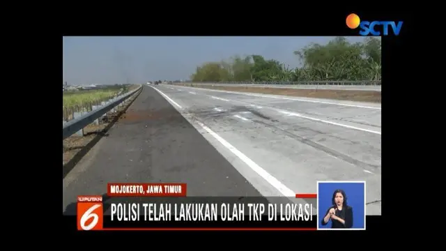 Olah TKP penyebab kecelakaan mobil Kapolres Tulungagung, Polres Mojokerto Kota: Pengemudi mengakui mengantuk sebelum kecelakaan, padahal mobil dalam kecepatan tinggi.