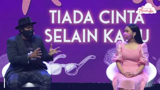 Aminda saat launching Tiada Cinta Selain Kamu