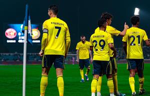 Momen selebrasi gol Cristiano Ronaldo di laga Damac FC vs Al Nassr. (Official X Al Nassr FC)