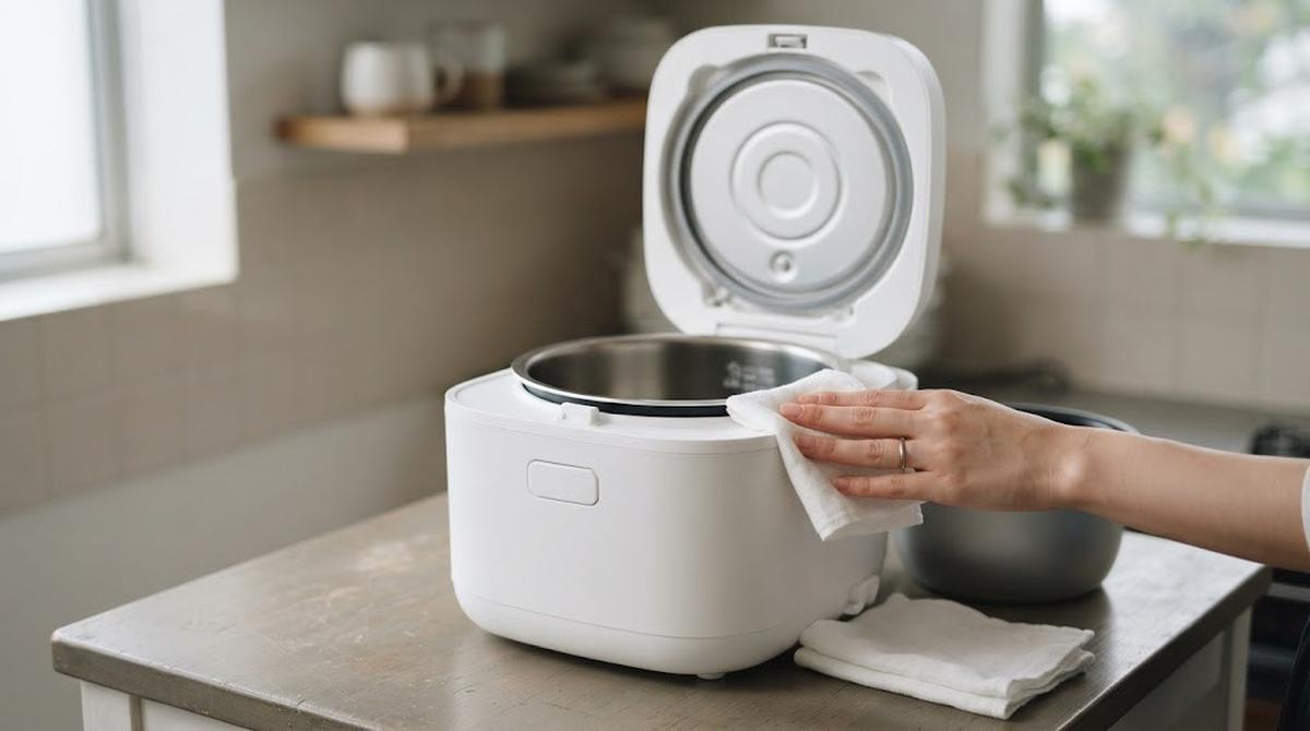 Periksa Hasil Pembersihan dan Kondisi Rice Cooker
