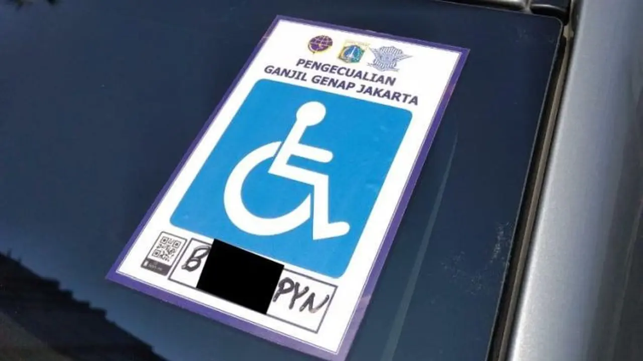 Begini Cara Mendapatkan Stiker Bebas Ganjil Genap Untuk Difabel (Ist)