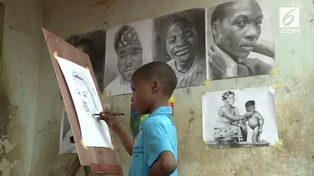 Seniman profesional termuda asal Nigeria ini baru saja menginjak usia 11 tahun. Karya-karyanya bergenre 'Hiper-Realisme' .