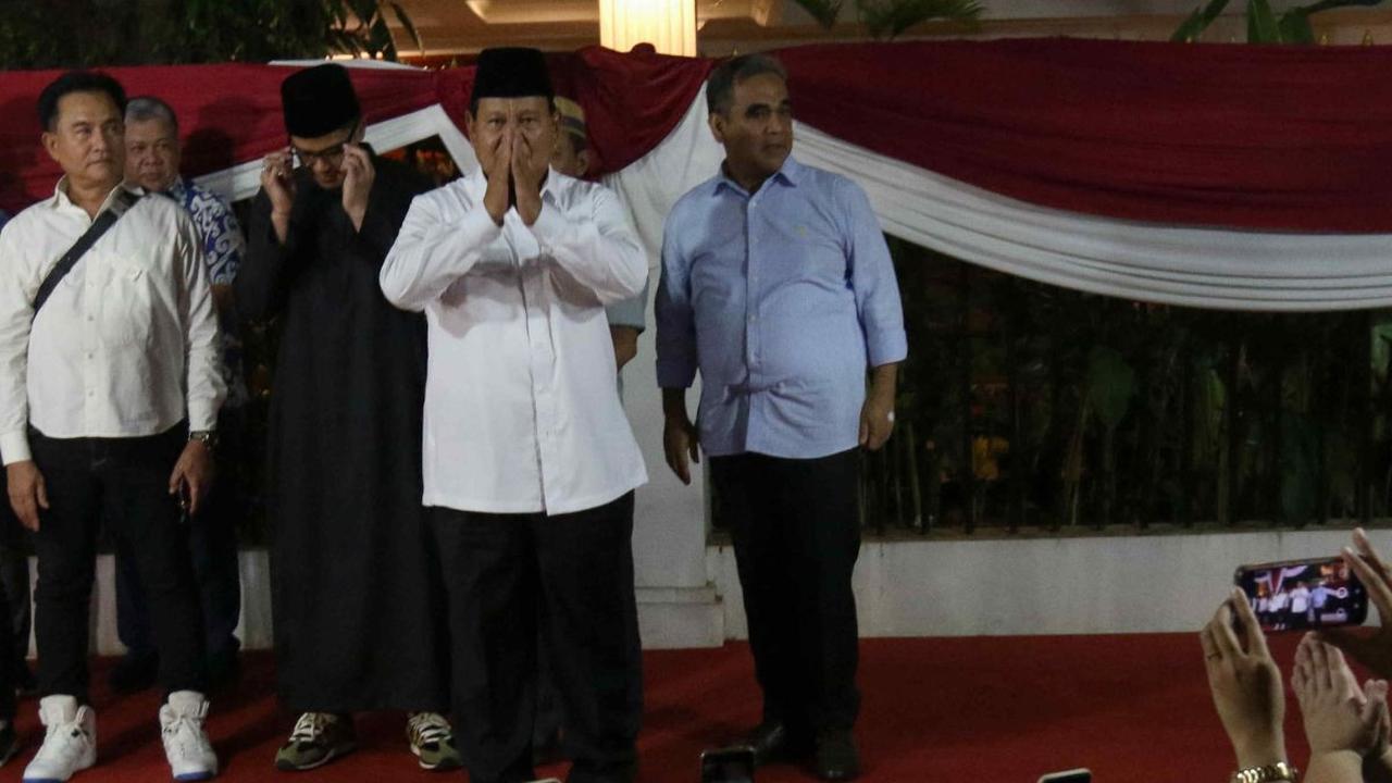 Prabowo Subianto, menyampaikan pidato usai ditetapkan Komisi Pemilihan Umum (KPU) sebagai pemenang Pemilihan Umum Presiden dan Wakil Presiden 2024. Foto: Liputan6.com / Herman Zakharia