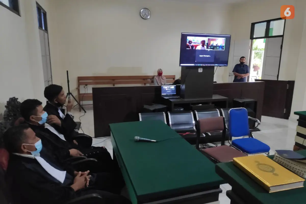 sidang virtual di PN Palu terhadap pengedar sabu