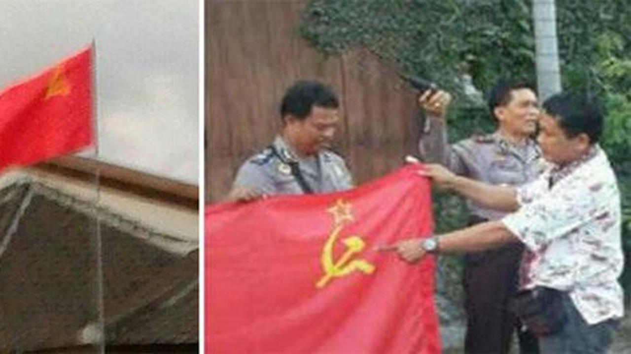 Kibarkan bendera palu arit, bule asal Rusia bikin geger Badung Bali