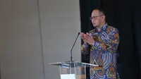 Direktur Jenderal Aplikasi Informatika Kemenkominfo, Semuel Abrijani Pangerapan dalam sambutannya pada acara Peluncuran Status Literasi Digital Indonesia 2022 di Jakarta, Rabu (1/2/2023). (Ist)