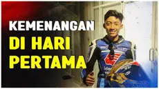 Berita video, Pembalap lokal, Arai Agaska Dibani keluar sebagai juara kategori R15 Idemitsu Junior Pro di hari pertama Yamaha Sunday Race 2023.