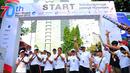 Acara Fun Walk memperingati ke-70 Hari Bakti Postel yang diselenggarakan Kemkominfo, Jakarta, Minggu (8/11/2015). Acara ini digelar untuk mengenang jasa para pahlawan telekomunikasi Indonesia. (Liputan6.com/Faisal R Syam) 