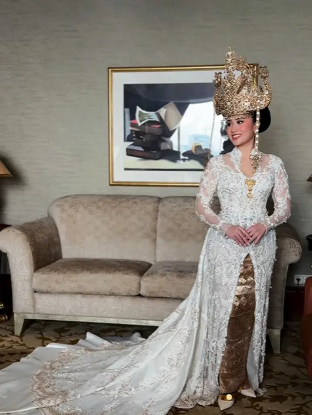 Putri Ketiga Erick Thohir, Magisha Afryea saat resepsi pernikahan.  [@erickthohir]