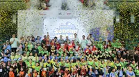 Juara, runner-up, dan semifinalis Festival SenengMinton 2025 Seri 1. (Bola.com/Bakti Olahraga Djarum Foundation)