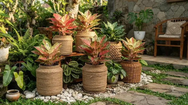 Inspirasi Pot Aglonema dari Galon Bekas