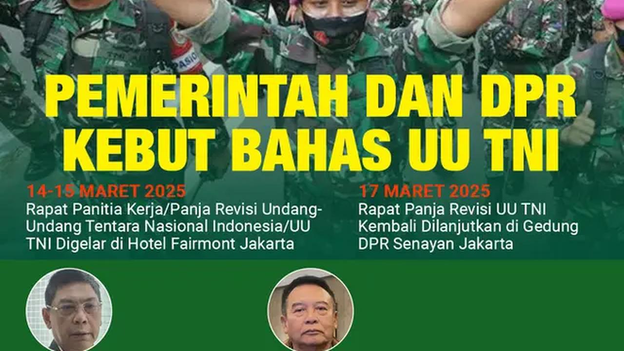 Infografis Pemerintah dan DPR Kebut Bahas Revisi UU TNI. (Liputan6.com/Gotri/Abdillah)
