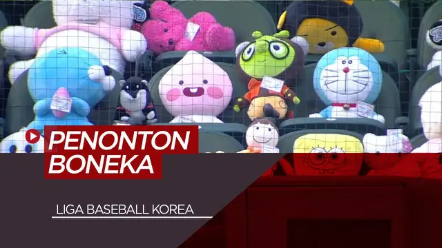 Berita Video Bikin Gemes,Ratusan Boneka KarakterJadi Penonton di Liga Baseball Korea Selatan