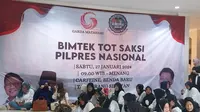 Relawan Garda Matahari menggelar pelatihan saksi AMIN di dua lokasi di Banten untuk Pemilu 2024. (Istimewa)
