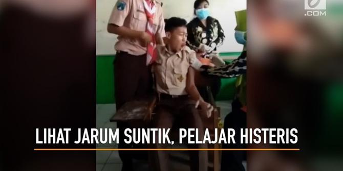 VIDEO: Reaksi Kocak Pelajar Lihat Jarum Suntik, Sampai Histeris!