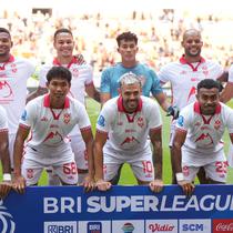 Starting XI Malut United dalam laga pekan ketiga BRI Super League 2025 di Jakarta International Stadium, Sabtu (23/8/2025). (Dok. Malut United)
