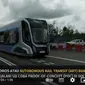 Trem otonom atau autonomous rail transit (ART) di Ibu Kota Negara (IKN) Nusantara, Kalimantan Timur. (YouTube Liputan6)