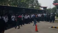 Ratusan Karyawan Transjakarta Mogok Kerja