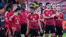 Manchester United tumbang di final Liga Europa. Setan Merah menyerah 0-1 dari Tottenham Hotspur. (AP Photo/Bernat Armangue)