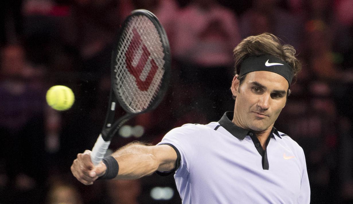 4. Roger Federer (Tenis) - 49,4 juta poundsterling (Rp 852 miliar). (EPA/Ennio Leanza)