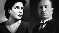 Benito Mussolini (kanan) dan kekasih gelapnya Clara Petacci (kiri). (iitaly.org)