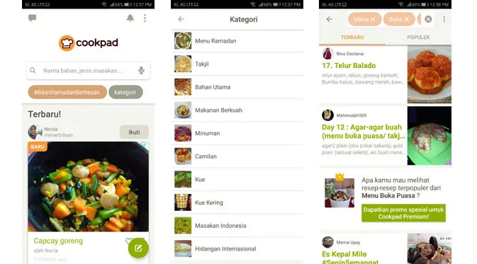 Bikin menu makanan berbuka puasa dan sahur semakin beragam dengan aplikasi ini. (Doc: Google Play)