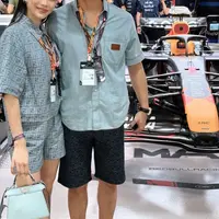 Alyssa Daguise saat Menyaksikan Formula 1 di Singapura Bareng Al Ghazali. [@alyssadaguise]