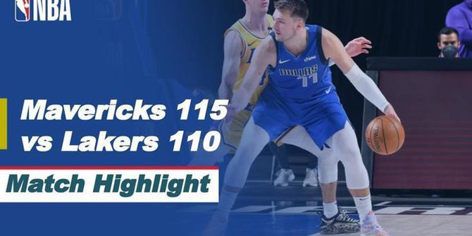 VIDEO: Highlight NBA, Dallas Mavericks Permalukan Tamunya LA Lakers 115-110