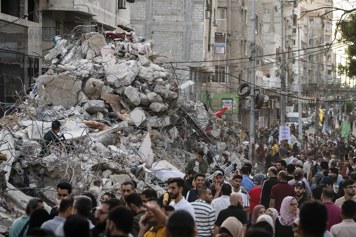 Gaza yang Hancur Lebur akibat Konflik Israel-Palestina