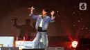 Aktor Korea Selatan Kim Mingue menggelar fanmeeting bertajuk SMILE with Kim Mingue di The Kasablanka Hall,  Sabtu (17/6/2023). (Liputan6.com/Angga Yuniar)