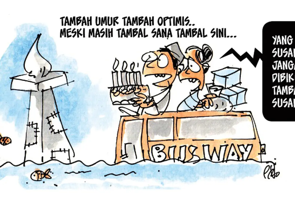 Kartun HUT Jakarta