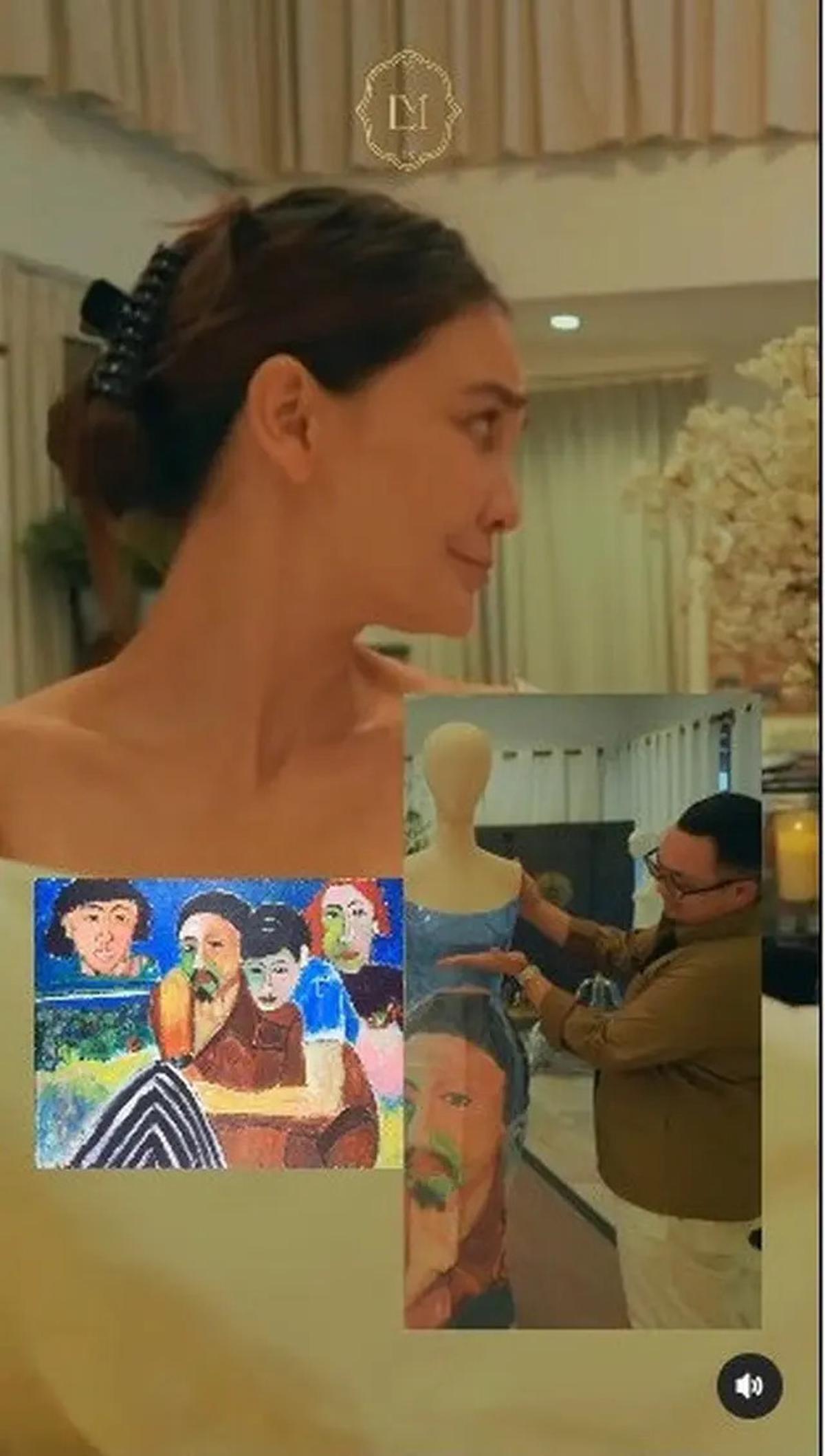 Cerita di Balik Dress Lukisan Luna Maya yang Bikin Haru, Bawa Kenangan Sang Ayah di Hari Bahagianya